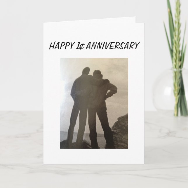 TARJETA 1.ᵉʳ ANIVERSARIO BODA JUNTO PARA SIEMPRE (Anverso)