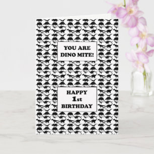 Tarjeta 1.ᵉʳ cumpleaños Dino Mite
