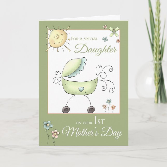 Tarjeta 1.ᵉʳ Día de la Madre - Hija Especial - Carriga par (Anverso)