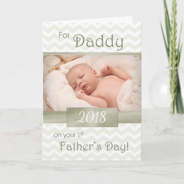 Tarjeta 1.ᵉʳ Día del Padre para papá - foto del personaliz (Anverso)