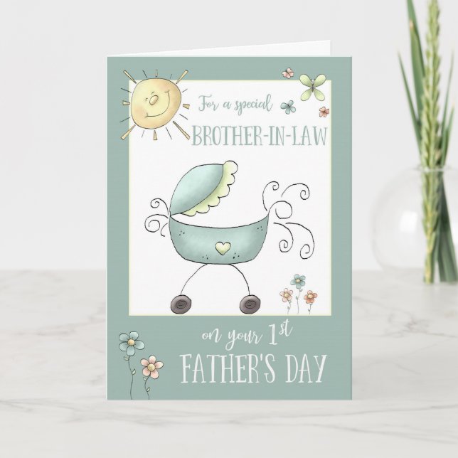 Tarjeta 1.ᵉʳ Día del Padre para un cuñado especial (Anverso)