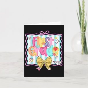 Tarjeta 1.ᵉʳ Día Del Preppy De 1º Grado De Vuelta A La Esc