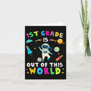 Tarjeta 1.ᵉʳ Grado De Este Astronauta Mundial De Vuelta A 