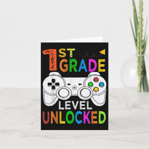 Tarjeta 1.ᵉʳ Grado Desbloqueado Juego De Video De Vuelta A