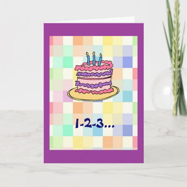Tarjeta 1-2-3... ¡cumpleaños! (Anverso)