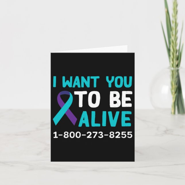 Tarjeta 1 800 273 8255 - Día de la Prevención del Suicidio (Anverso)