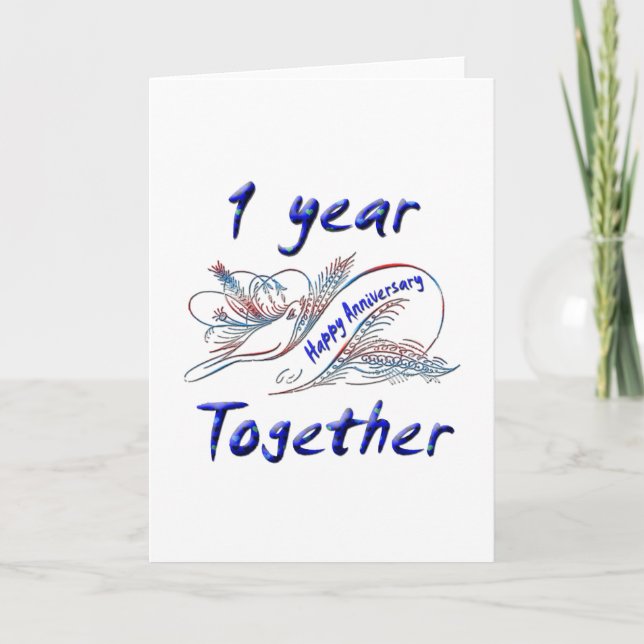 Tarjeta 1 año juntos (Anverso)