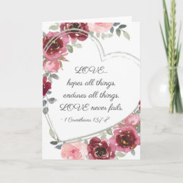 Tarjeta 1 Corintios 13:7-8 El amor nunca falla en San Vale