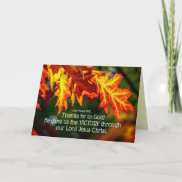 Tarjeta 1 Corintios 15:57 Gracias a Dios!