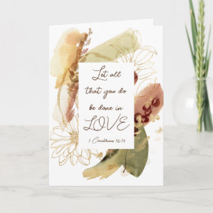 Tarjeta 1 Corintios 16:14 Que todo lo que hagas sea amor
