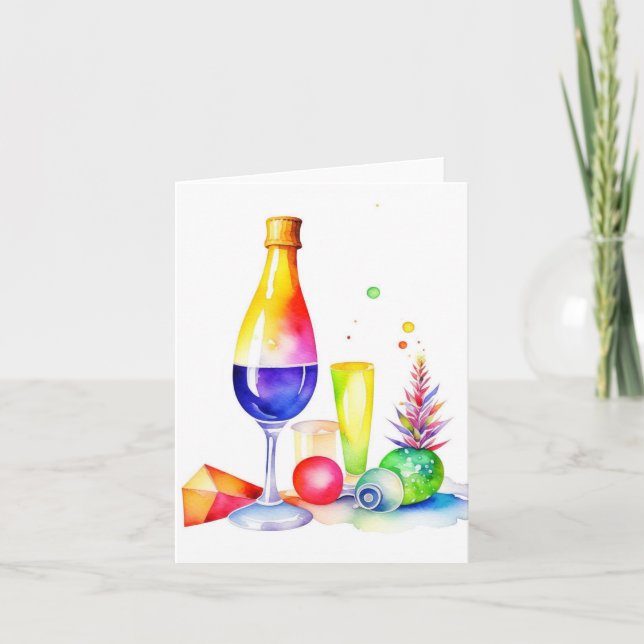 Tarjeta 1 de enero Día de Año Nuevo B (Anverso)