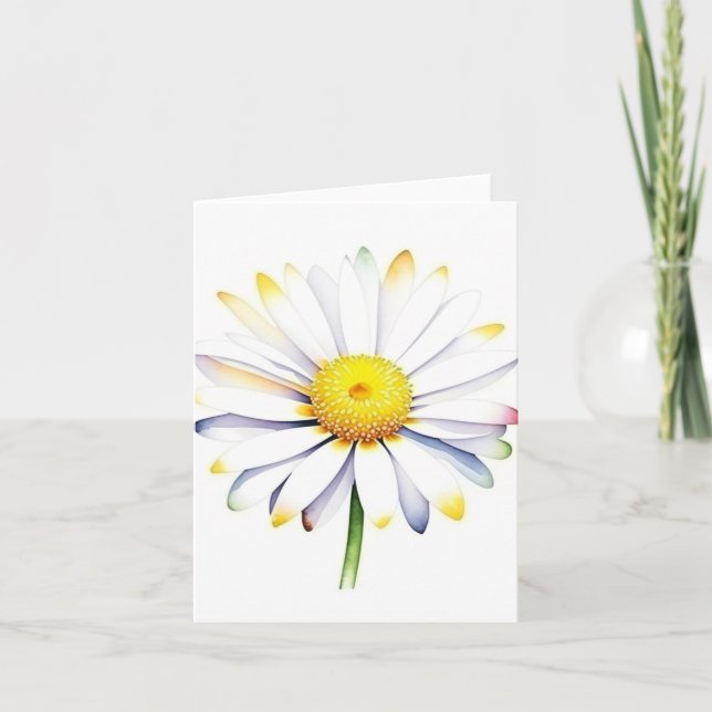 Tarjeta 1 de enero Día de la marea A - acuarelas y pluma (Anverso)