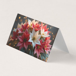 Tarjeta 1 de Navidades de Poinsettia