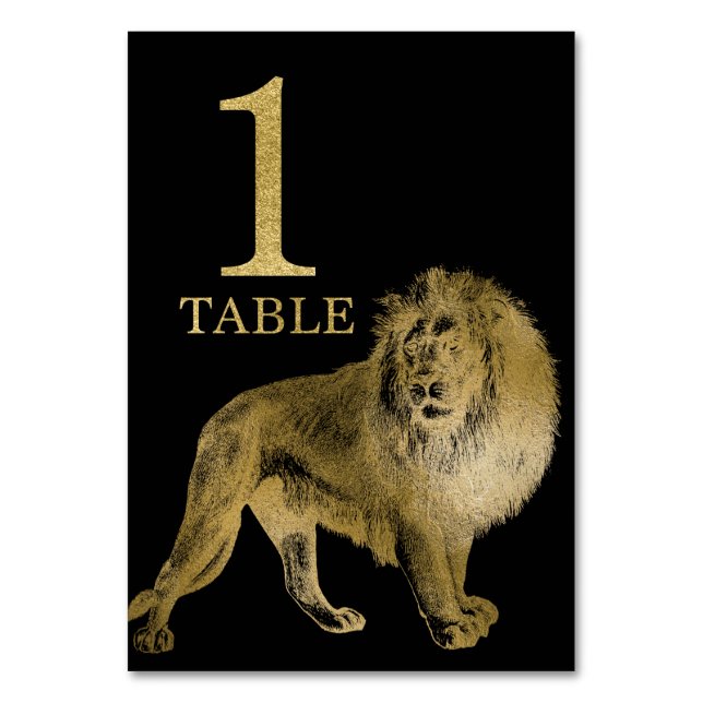Tarjeta 1 de tabla de leones para animales de Áfri (Anverso)