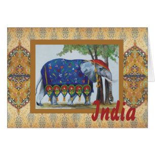 Tarjeta #1 del elefante de la India