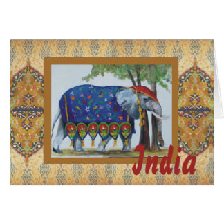 Tarjeta #1 del elefante de la India