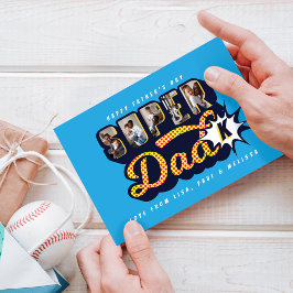 Tarjeta #1 Día del Padre en historieta de superhéroe de pa