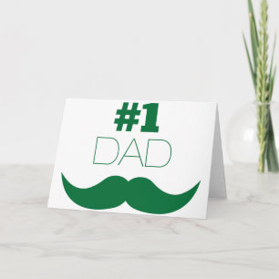 Tarjeta #1 Dolor verde de papá - Número uno