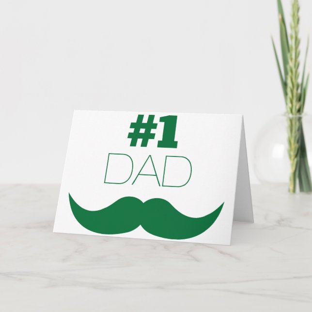 Tarjeta #1 Dolor verde de papá - Número uno (Anverso)