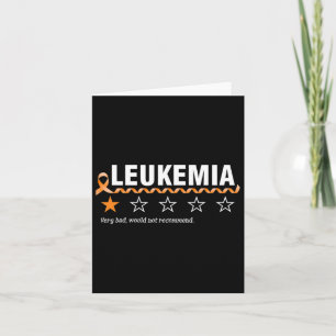 Tarjeta 1 estrella evaluando leucemia Concienciación Diver