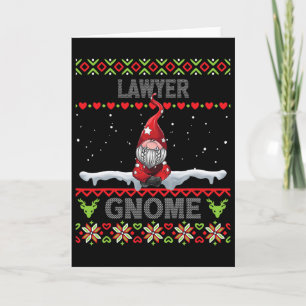 Tarjeta {1} Gnome Parejas Familiares Navidad Pijamas Feas