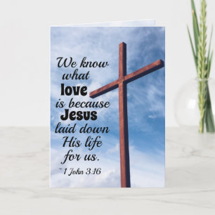 Tarjeta 1 Juan 3:1 Jesucristo nos dio su vida