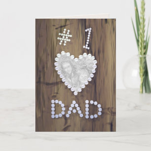 Tarjeta #1 Papá en la madera (foto)