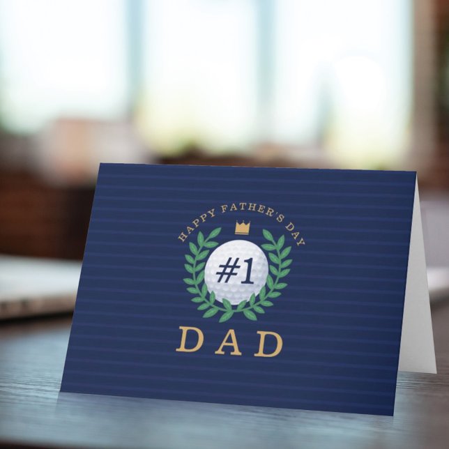 Tarjeta #1 Papá, Feliz Día del Padre Tema de Golf (Subido por el creador)