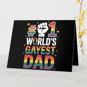 Tarjeta #1 Papá Gay Más Gay del Mundo Divertido Día del Pa