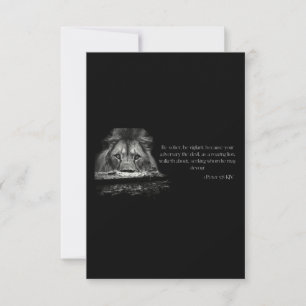 Tarjeta 1 Peter 5:8 KJV Biblia Verse Greet