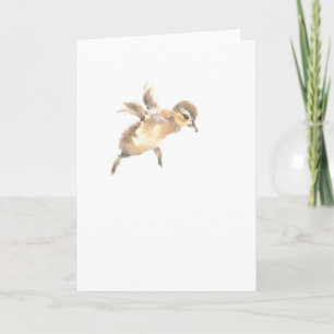 Tarjeta 1) Tarjeta doblada - Cría de pato joya - 5x7" en b
