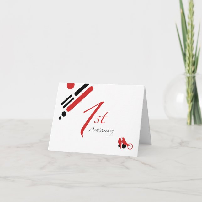 Tarjeta 1er Aniversario (mod aves) (Anverso)