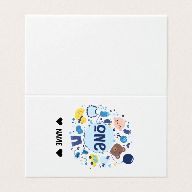 Tarjeta 1er Cumpleaños (Exterior desplegado)