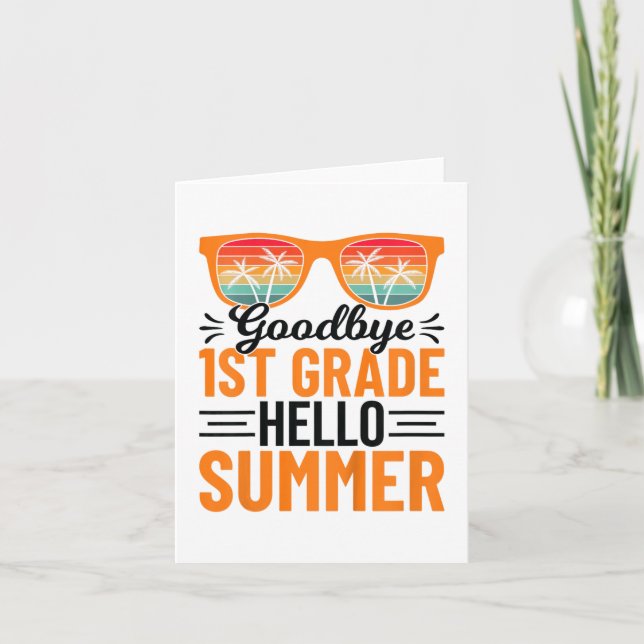 Tarjeta 1er Grado Hola Verano 3  (Anverso)