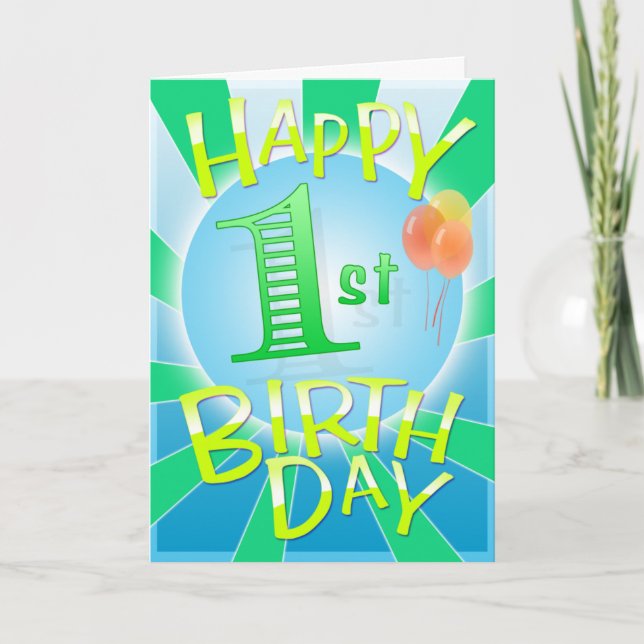 Tarjeta 1r cumpleaños feliz (Anverso)