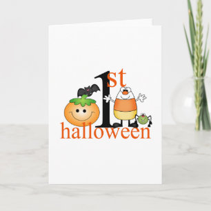 Tarjeta 1r Halloween del bebé
