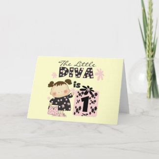 Tarjeta 1ras camisetas y regalos del cumpleaños de la