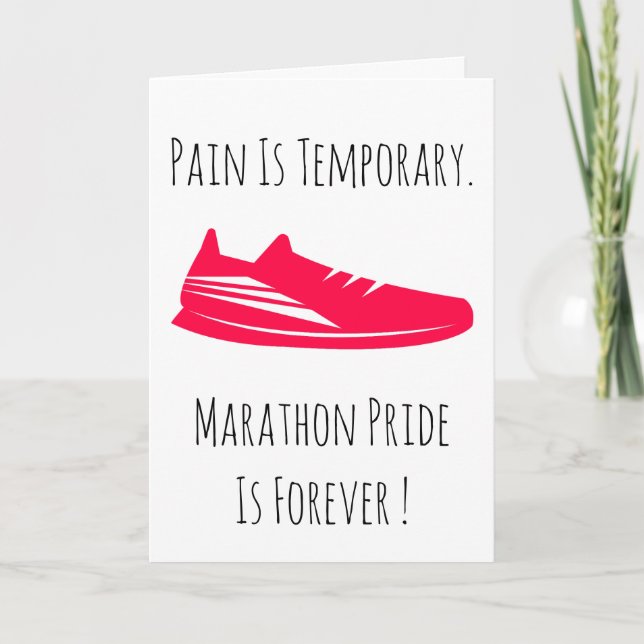 Tarjeta 1st Marathon First Marathoner Running Runner Sport (Anverso)