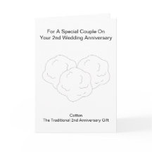 2º aniversario Boda personalizado de lana de algod