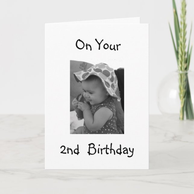 TARJETA ***2º CUMPLEAÑOS**** DE NIÑA (Anverso)