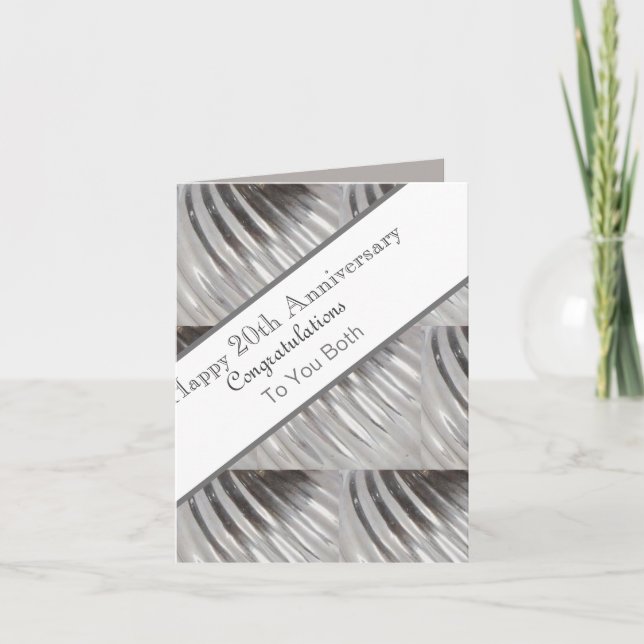 Tarjeta 20º Aniversario Boda Platino (Anverso)