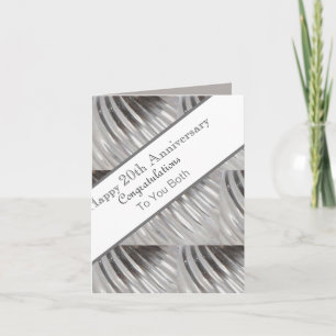 Tarjeta 20º Aniversario Boda Platino