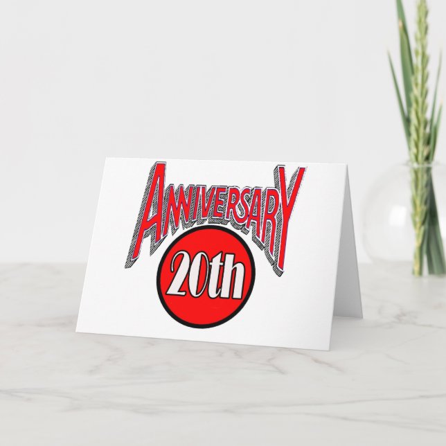 Tarjeta 20º Aniversario de Boda (Anverso)