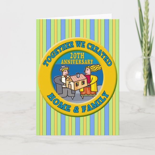 Tarjeta 20º Aniversario de Boda (Anverso)