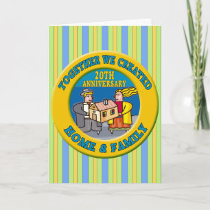 Tarjeta 20º Aniversario de Boda