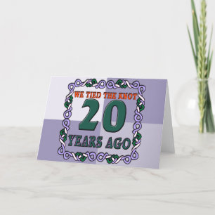 Tarjeta 20º Aniversario de Boda