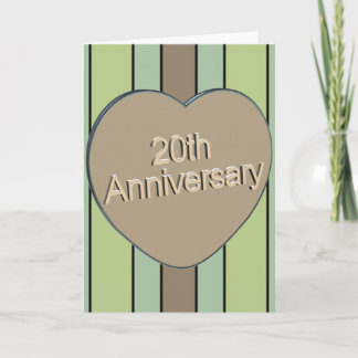 Tarjeta 20º Aniversario de Boda