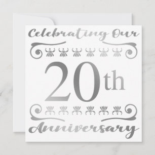 Tarjeta 20º Aniversario de Boda