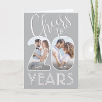20º Aniversario de Boda Felicidades por 20 Años Fo