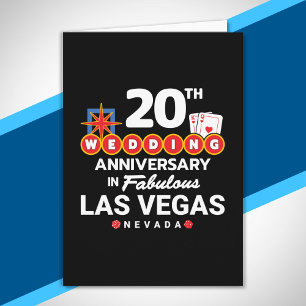 Tarjeta 20º Aniversario de Boda Parejas Viaje a Las Vegas